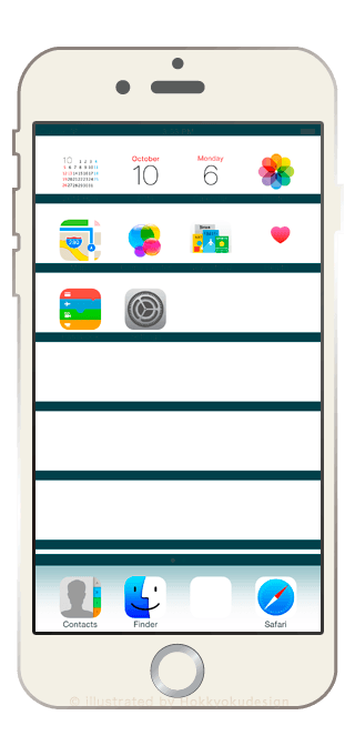 iPhone6 Plus用「vanished text」壁紙