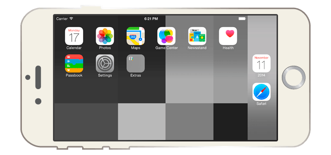 iPhoneぴったり棚の壁紙[Portrait Shelf]