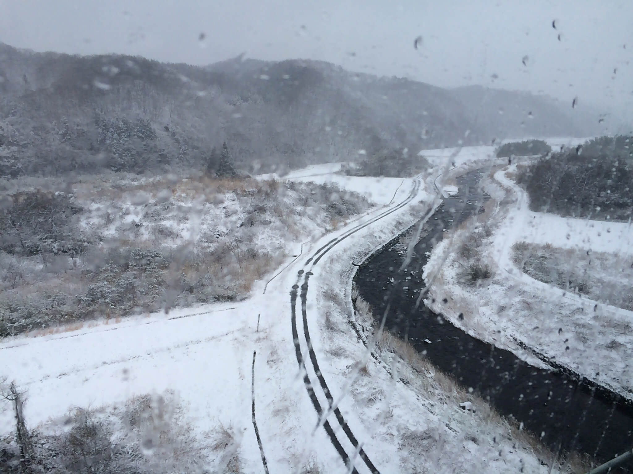 北斗星車窓 雪景色