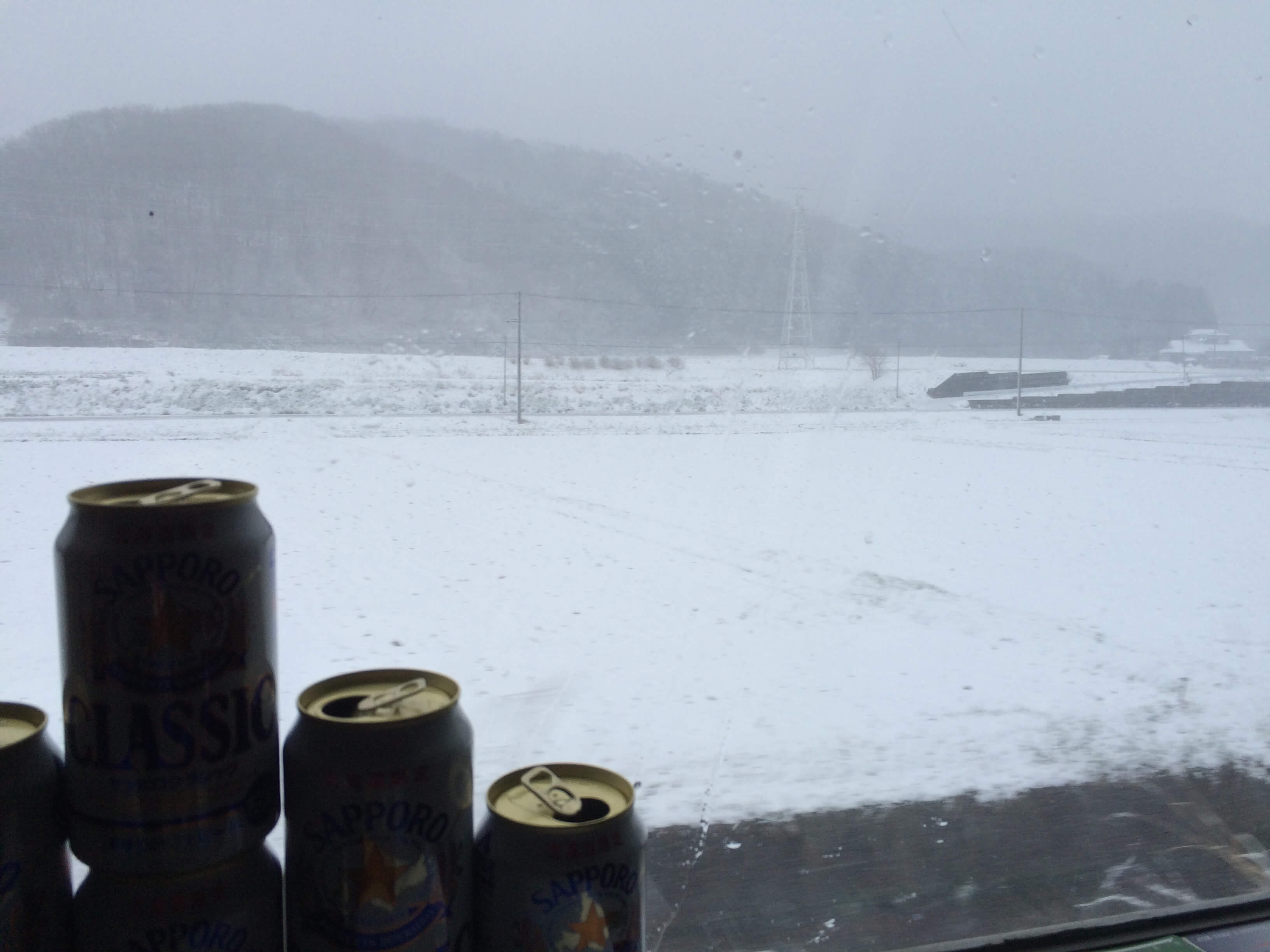 北斗星車窓 雪景色