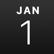 iOS iPhoneダークアイコンカレンダー　ダーク