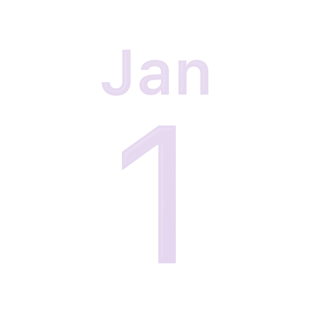 iPhoneアイコンカレンダー iPhone 17・ラベンダー