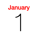 iPhoneアイコンカレンダー　iOS8　太字