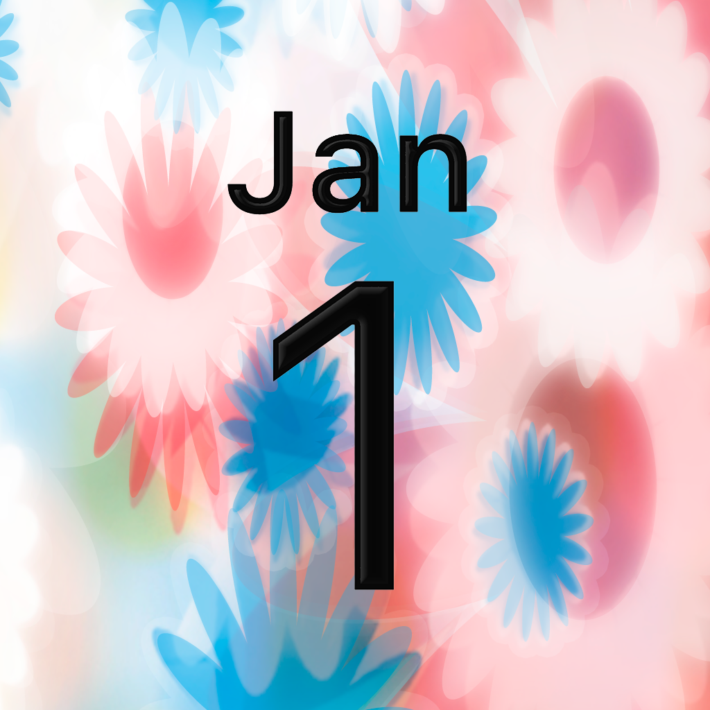 iPhoneアイコンカレンダー Flower power