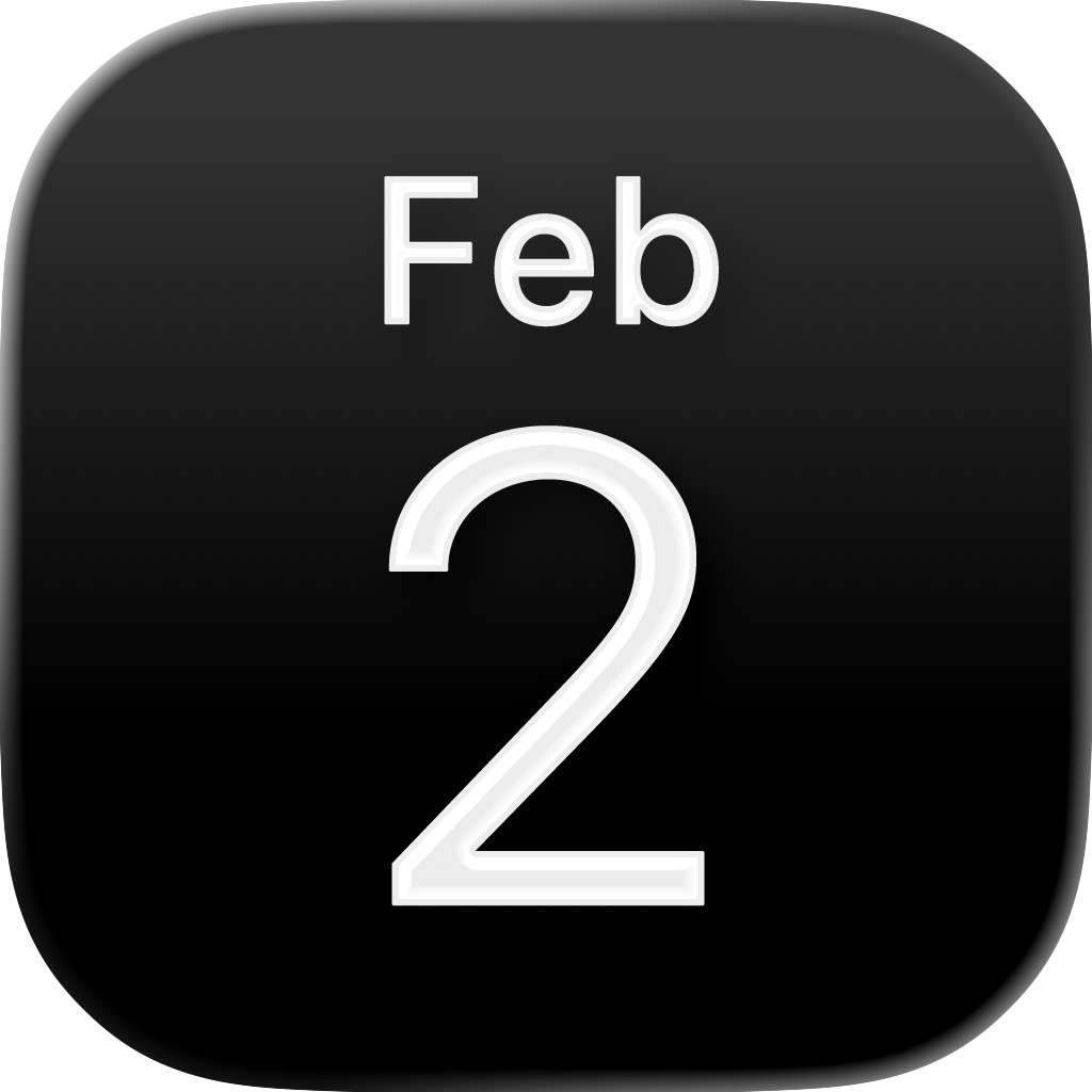 iOS iPhoneダークアイコンカレンダー　ダーク