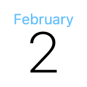 iPhoneアイコンカレンダー　iOS13 ブルー文字