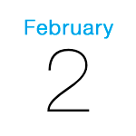 iPhoneアイコンカレンダー　iOS8 ブルー文字