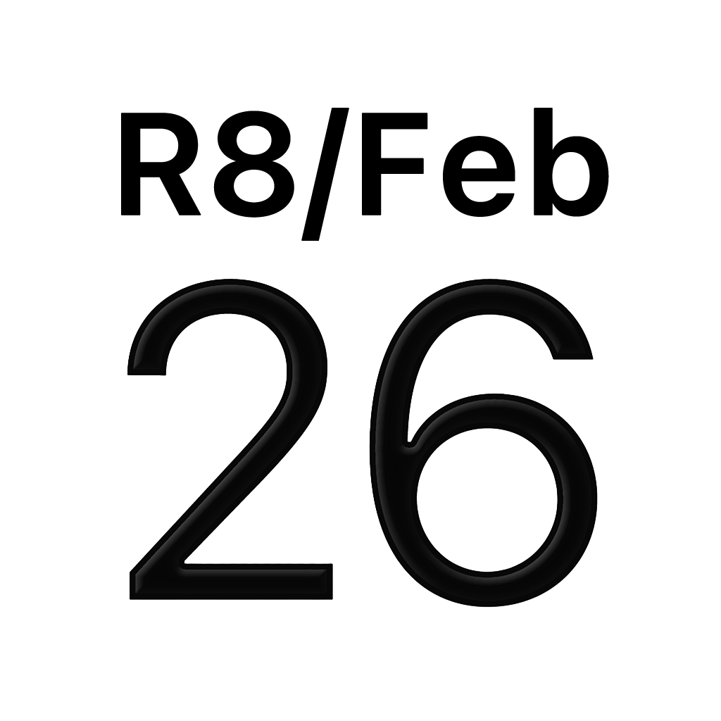 iPhone西暦表示アイコン　文字色赤