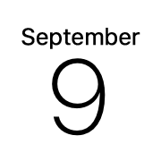 iPhoneアイコンカレンダー　iOS13 黒文字