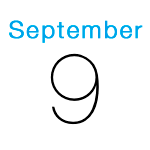 iPhoneアイコンカレンダー　iOS8 ブルー文字