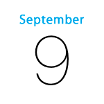 iPhoneアイコンカレンダー　iOS9 ブルー文字