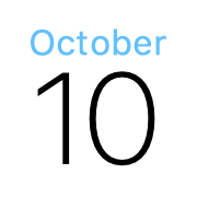 iPhoneアイコンカレンダー　iOS13 ブルー文字
