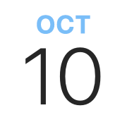 iPhoneアイコンカレンダー　iOS18 ブルー文字