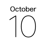 iPhoneアイコンカレンダー　iOS9 黒文字