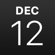 iOS iPhoneダークアイコンカレンダー　ダーク