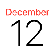 iPhoneアイコンカレンダー iOS13 赤