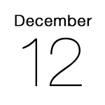 iPhoneアイコンカレンダー　iOS8 黒文字