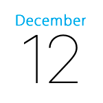 iPhoneアイコンカレンダー　iOS9 ブルー文字