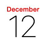 iPhoneアイコンカレンダー　iOS9　太字