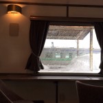上り1レ北斗星ロビーから・雪の車窓