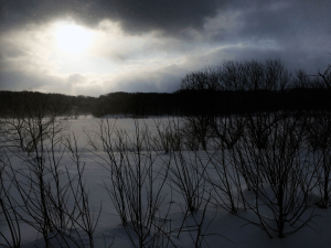 宗谷本線車窓　雪