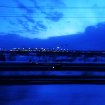 北斗星車窓　新千歳空港