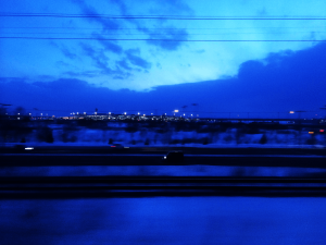 北斗星車窓　新千歳空港