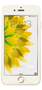 iPhone6　iOS8モチーフ　クリアイエローフラワー