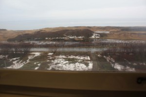 オロロンライン　宗谷本線が見える場所