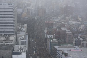 JRタワー　雪景色