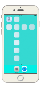 iPhone6,6Plus専用壁紙「BlueBox」ホーム画面