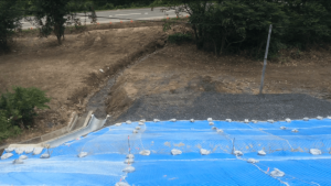 石北本線路盤流出　災害現場