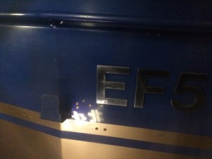 車体に映る北斗星