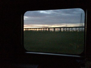 北斗星車窓　まもなく仙台