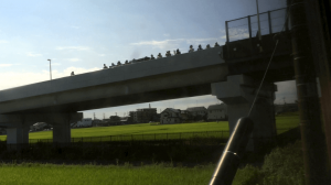 北斗星車内から白岡陸橋の撮影者