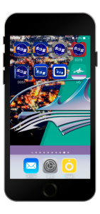 函館の夜景と北海道新幹線H5系シンボルマークの壁紙