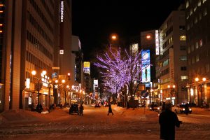 雪景色札幌市内