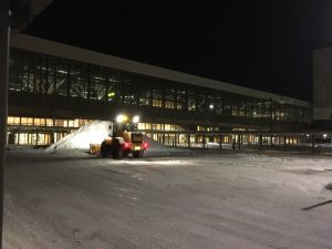 真冬の旭川駅朝5:30