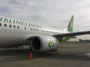 成田第3ターミナル　春秋航空機