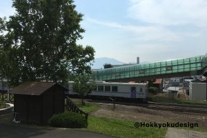 富良野線中富良野駅からファーム富田まで歩きます