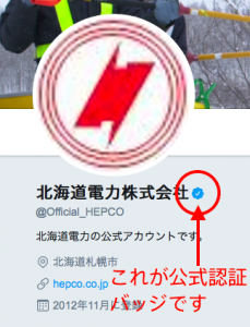 twitter公式認証バッジ