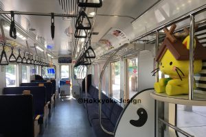 一畑電車内　島根の「しまねっこ」