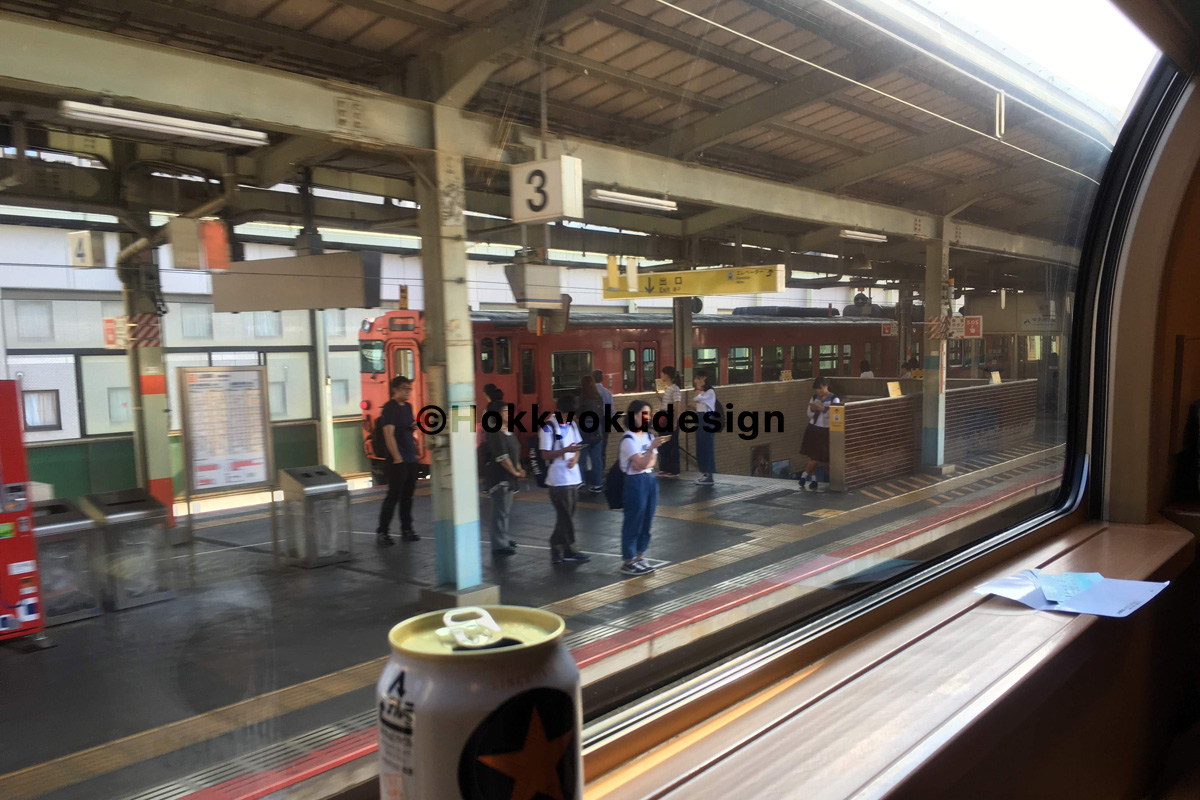 サンライズ出雲・伯備線車窓・松江駅