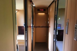 サンライズ出雲7号車B寝台・シングル個室1階通路