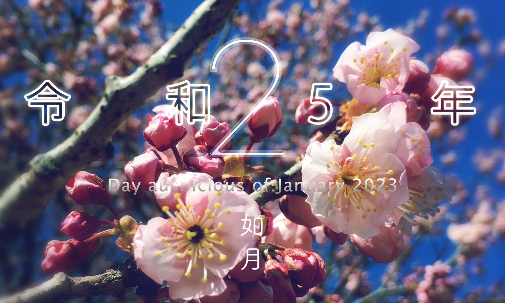 令和5年・2023年2月のいい日悪い日・縁起のいい日、お日取り・暦